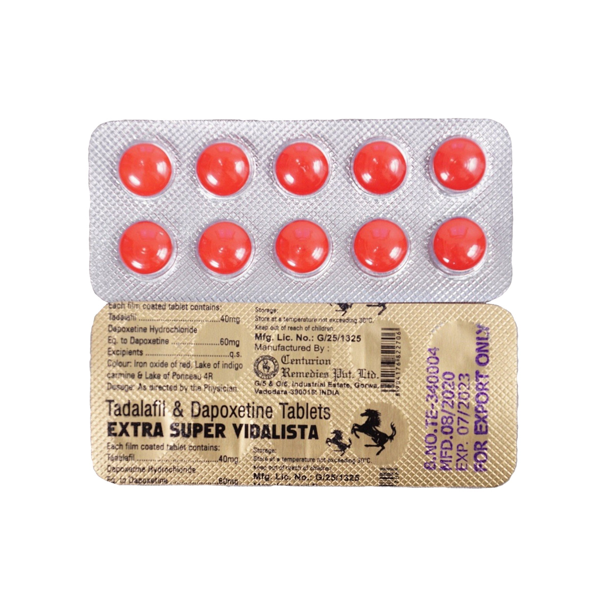 엑스트라 슈퍼 비달리스타 (타다라필 40mg+다폭세틴 60mg) - 이미지 2