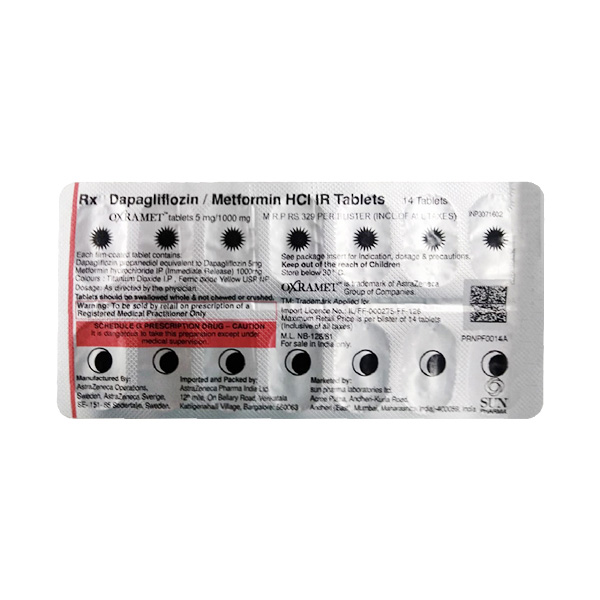 옥스라메트 (다파글리플로진 5mg+메트포르민 1000mg) - 이미지 2